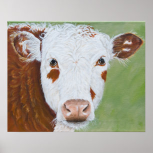 Póster Vaca que pinta 16 x 20