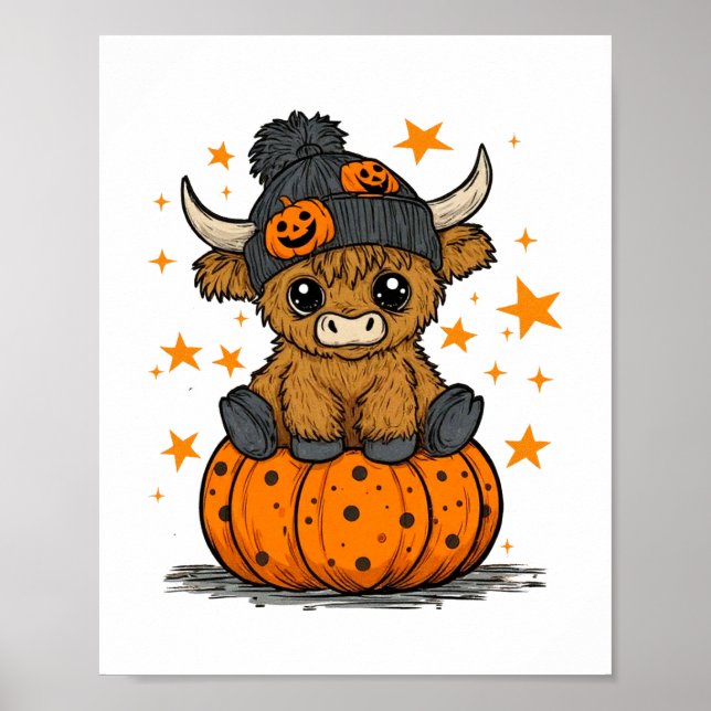Poster Vaca Superficial Highland Halloween (Frente)