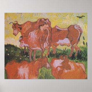 Poster Vacas (após Jordaens) por Van Gogh