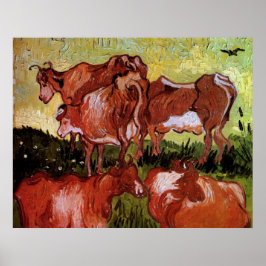 Póster Vacas (após Jordaens) por Vincent van Gogh