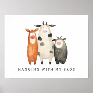 Poster Vacas bonitas penduradas com meus irmãos