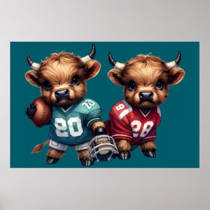 Poster Vacas das Terras Altas e Futebol