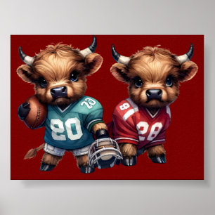 Poster Vacas das Terras Altas e Futebol