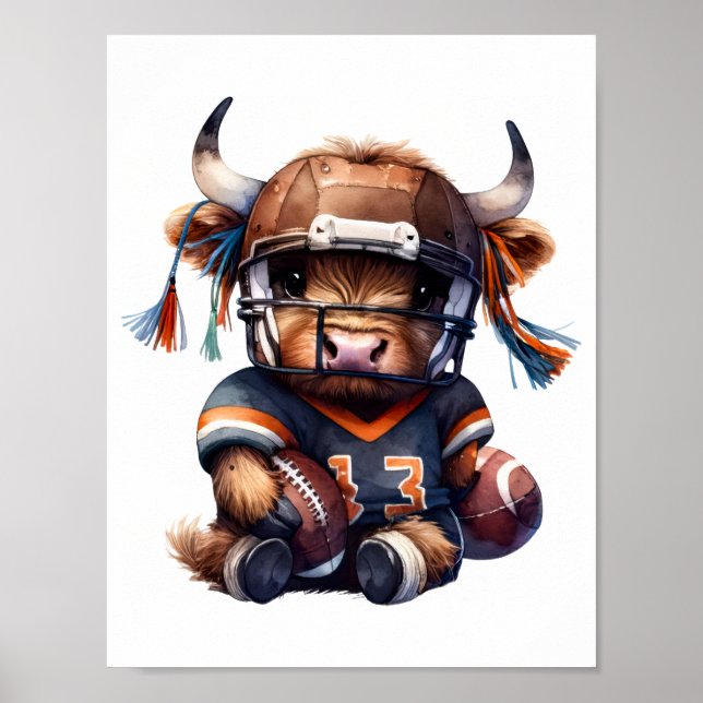 Poster Vacas De Futebol E De Highland (Frente)