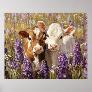 Poster Vacas Leiteiras Cujas Folhas De Tremoço