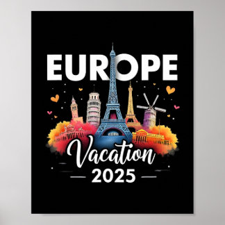 Poster Vacation Souvenir Europe 2025 Trip Summer Travel F