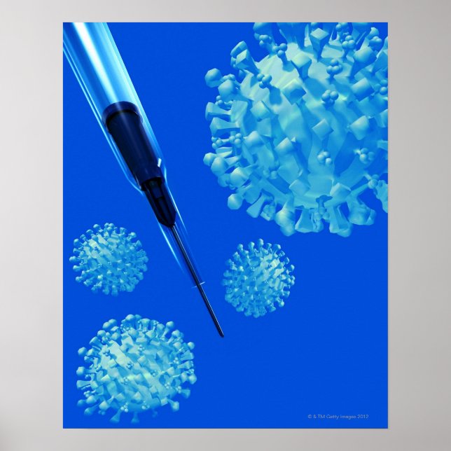 Poster Vacina contra a gripe, trabalho de arte conceitual (Frente)