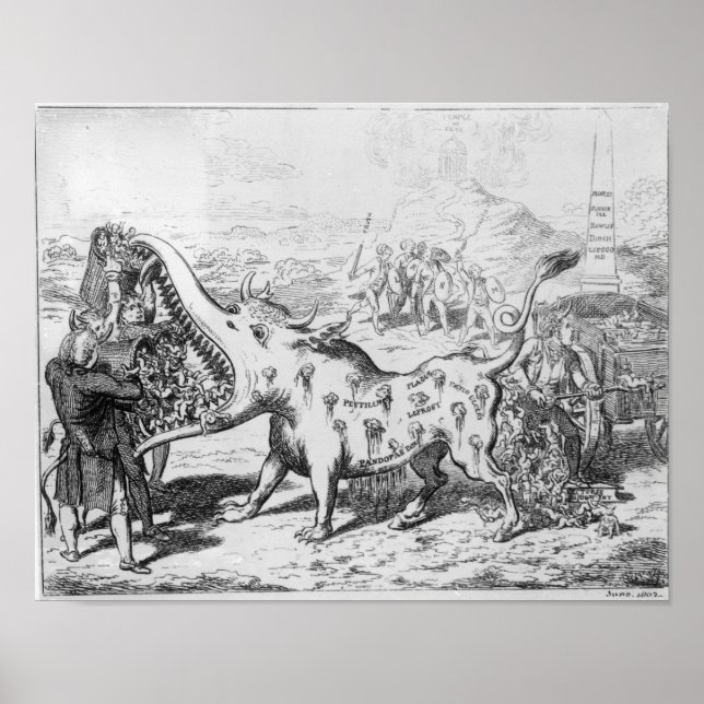 Póster Vacinação, publicada por J.L.Stuart, 1802 (Frente)