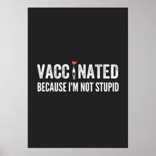 Poster Vacinado porque não sou estúpido