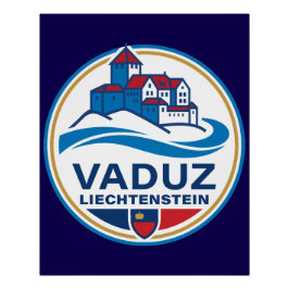 Póster Vaduz Liechtenstein Europa
