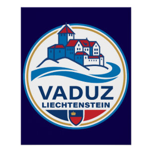 Póster Vaduz Liechtenstein Europa