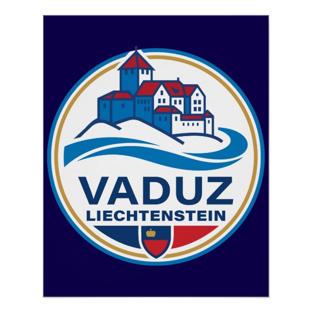 Póster Vaduz Liechtenstein Europe (Frente)