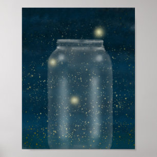 Poster Vaga-lume & pintura do frasco