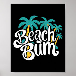 Poster Vagabundo de Praia Verão Areia Vibrações do Oceano