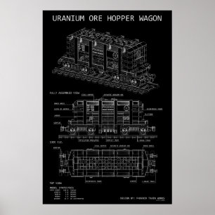 Poster Vagão de Trem de Carregamento de Minério de Urânio