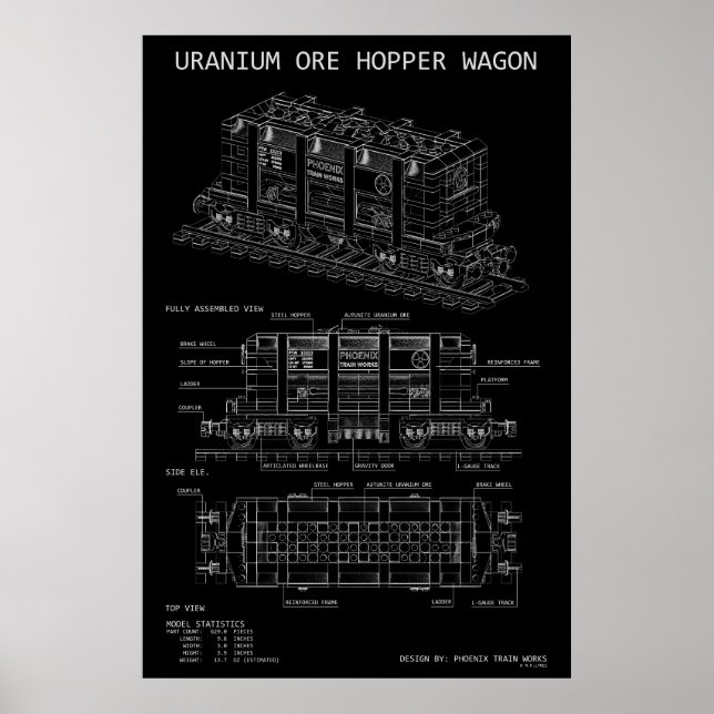 Poster Vagão de Trem de Carregamento de Minério de Urânio (Frente)