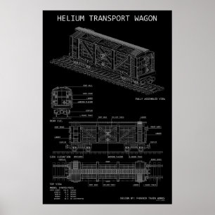 Poster Vagão de Trem de Hélio PTW "Planta Baixa"