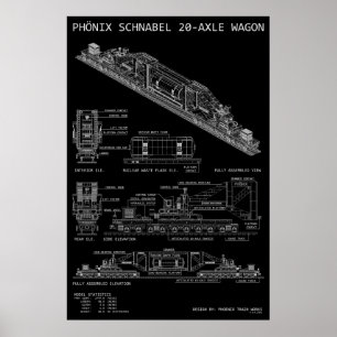 Poster Vagão de Trem Schnabel de Grande Porte PTW "Planta