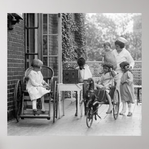 Poster Vagão Desenhado de Cavalo de Brinquedo, 1920