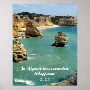 Poster Vagas de praia em Algarve em Portugal