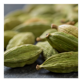 Póster Vagens de Cardamomo Verde Macro Zoom Tempero Aromá