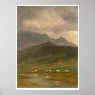 Póster Vagões cobertos por Bierstadt (0101A)