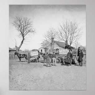 Póster Vagões e câmera de Sam A Cooley Photoógrafo