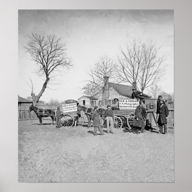 Póster Vagões e câmera de Sam A Cooley Photoógrafo (Frente)