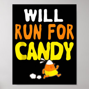 Poster Vai Correr Por Doce Corredor Engraçado De Hallowee