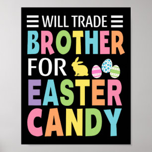 Poster Vai Trocar Irmão Por Páscoas, Garotas.