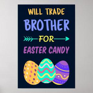 Poster Vai Trocar O Irmão Por Páscoas De Doce.