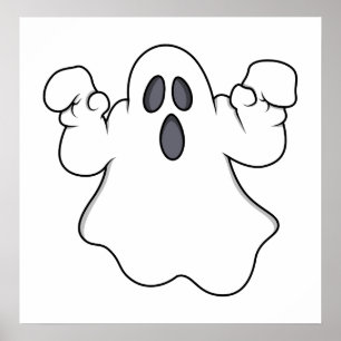 Poster Vaia! Fantasma assustador do Dia das Bruxas