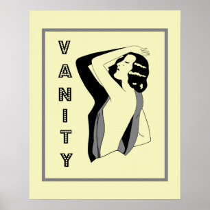Póster Vaidade retro do 1920
