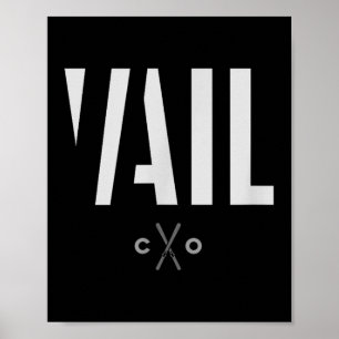 Poster Vail Colorado Graphic Ski