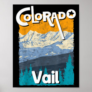 Poster Vail Colorado Mountain State Rocky Mounains Tee S