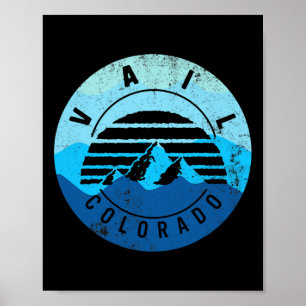 Poster Vail Colorado Skiing Snowboard Winter Ski Park