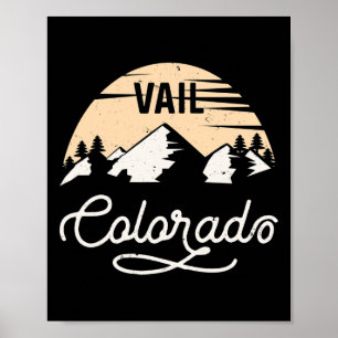 Poster Vail Colorado Skiirt T Shirt Mountain Resort V