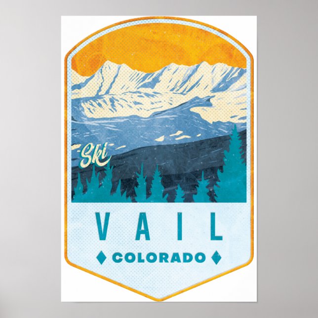 Poster Vail Ski Badge (Frente)