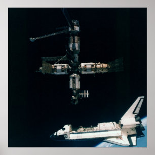 Póster Vaivém espacial Atlantis com RIM