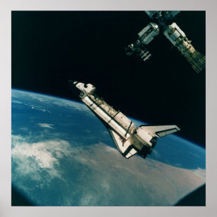 Póster Vaivém espacial Atlantis com RIM