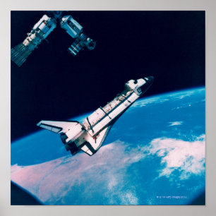 Poster Vaivém espacial e estação na órbita