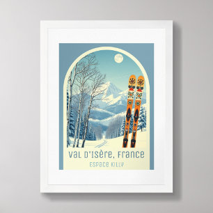 Poster Val d'Isere França Espace Killy  esqui
