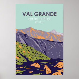 Poster Val Grande National Park Italy Vintage