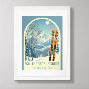 Poster Val Thorens França Les trois Vallées ski