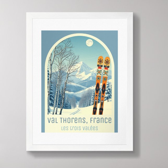 Poster Val Thorens França Les trois Vallées ski (Criador carregado)