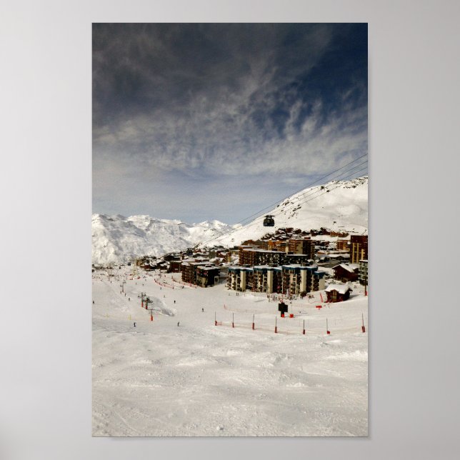 Poster Val Thorens Three Valleys French Alps França (Frente)
