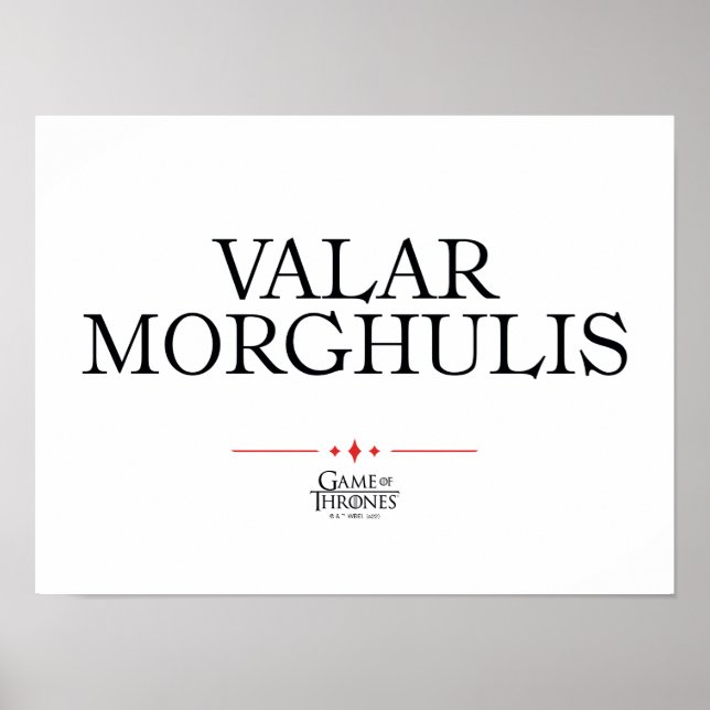 Poster Valar Morghulis (Frente)
