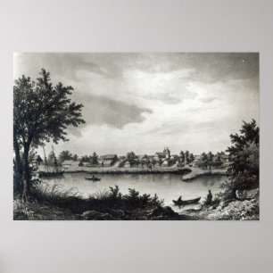 Poster Valdivia, 'da história de Chile'engraved