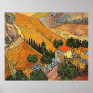 Póster Vale com o Plowman por Vincent van Gogh