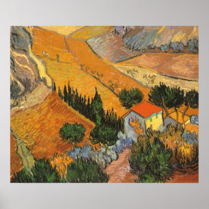 Póster Vale com o Plowman por Vincent van Gogh
